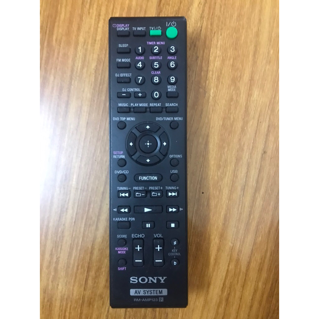 ควบคุมระบบ sony RM-AMP123 ดั้งเดิมตามเครื่อง