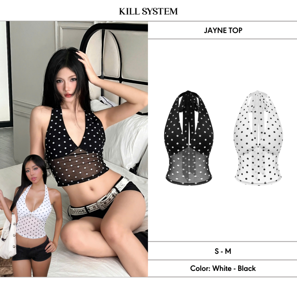 JAYNE เสื้อชั้นในสตรีลายจุดแบน - KILL SYSTEM