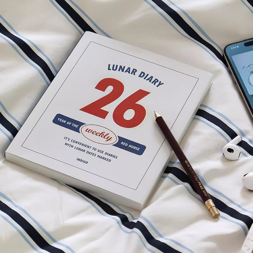 2026 Planner Year of the Horse Theme [2025.11 – 2026.12] – สีแดง, ขนาด 152182mm