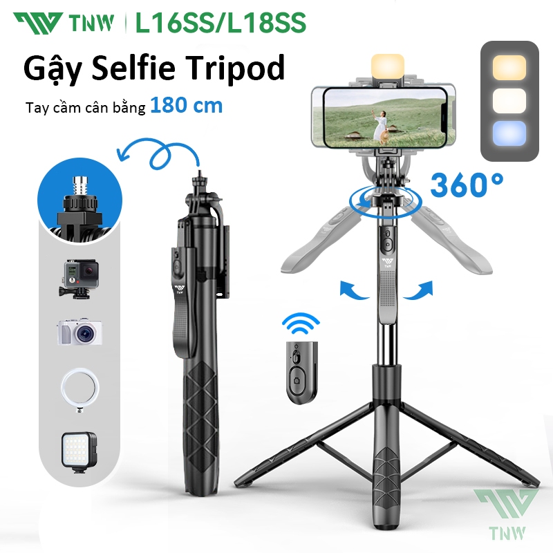 TNW L16SS/L18SS ขาตั้งกล้อง, ขาตั้งกล้องโทรศัพท์ 1.6M/1.8M พร้อมไฟ Led