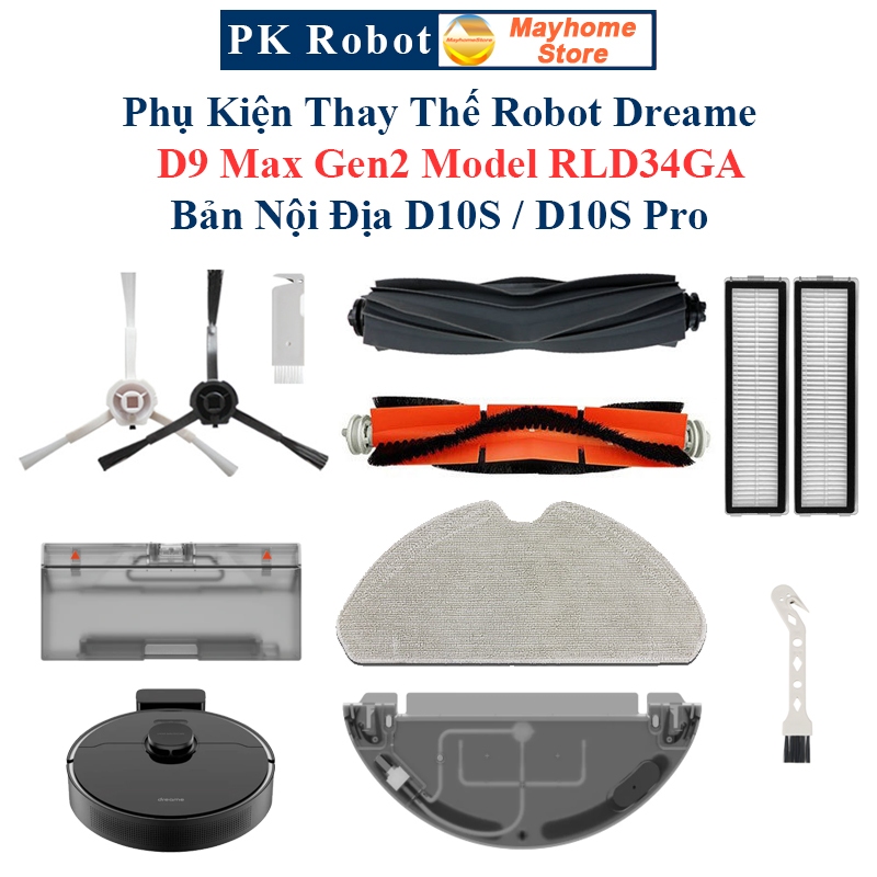 Dreame D9 Max Gen2 Robot Replacement Accessories รุ่น RLD34GA, D10S/ D10S Pro Domestic Version/ แปรง