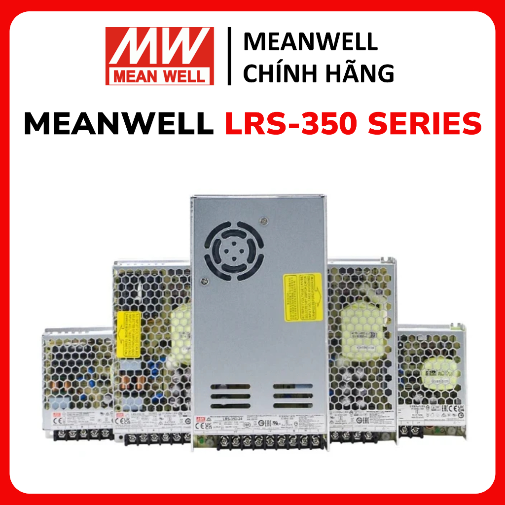 MEANWELL 350W แหล่งจ่ายไฟรังผึ้ง LRS-350-5, LRS-350-12, LRS-350-24, LRS-350-36, LRS-350-48