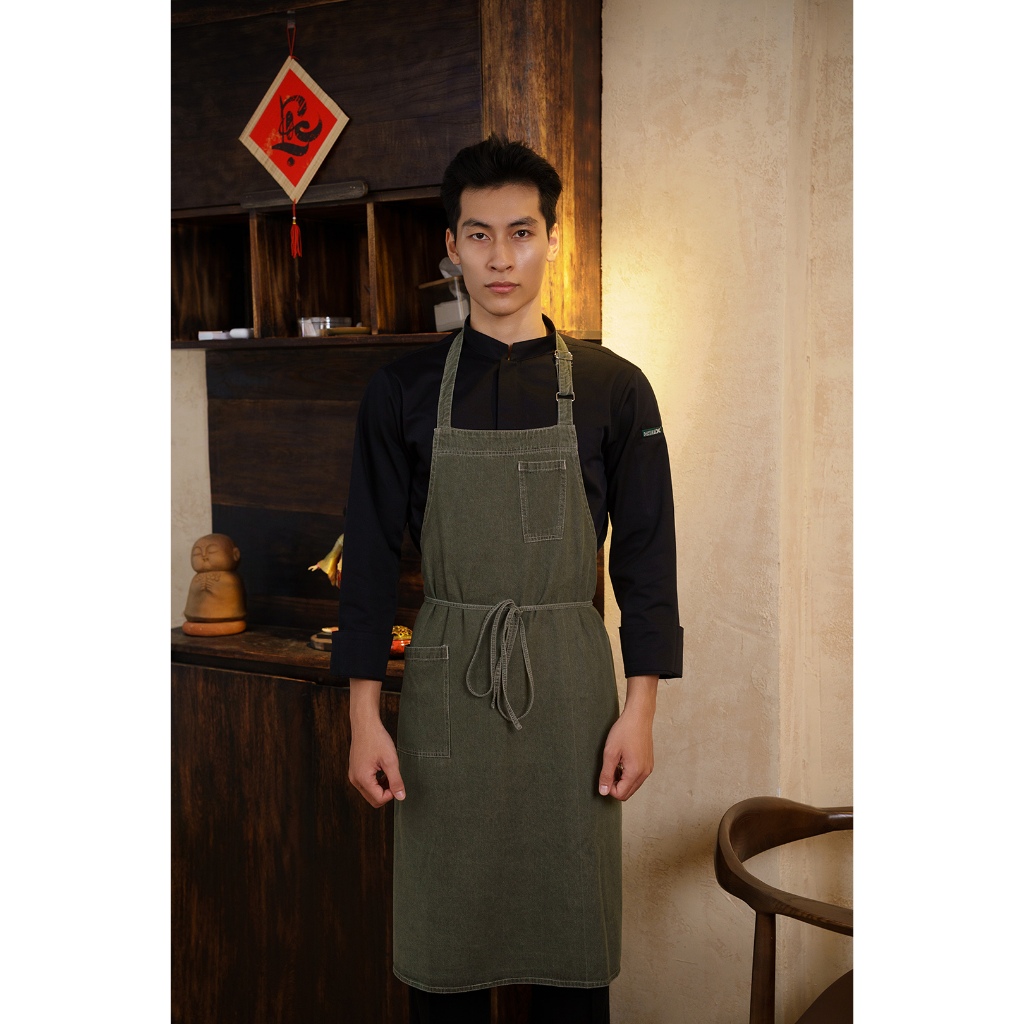 [TD-6] JEAN BIB APRON, JEAN CHEF APRON