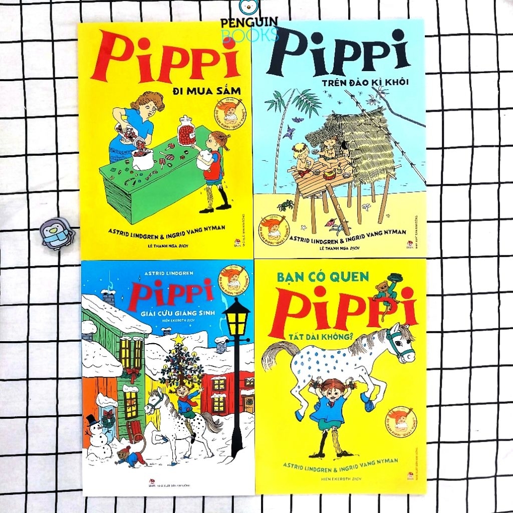 KD Books - Combo 4 เล่ม Pippi Longstocking Books (ฉบับฉลองครบรอบ 80 ปีของ Pipee)