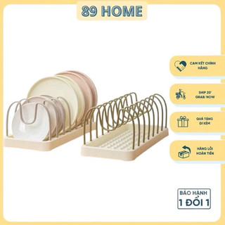 Giá cài nắp vung nồi, đĩa chảo, kệ nhà bếp đa năng có thể điều chỉnh khoảng cách tuỳ ý