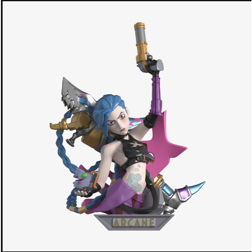[Hidden Box - เช็คการ์ด] League of Legends: Arcane Series Figures LOL (Jinx)