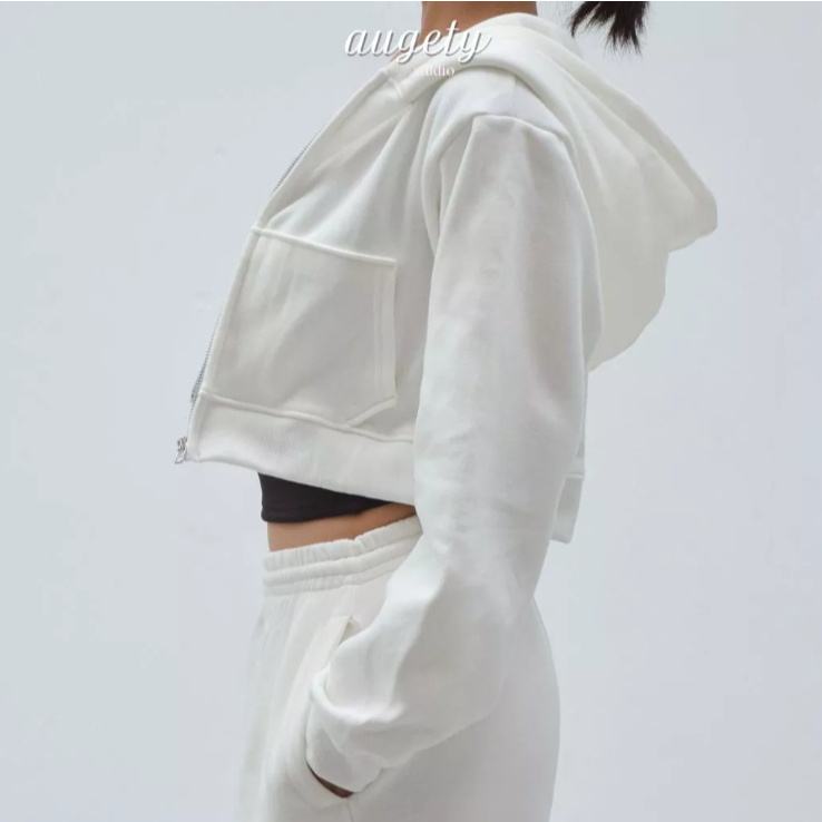 [Peinn] Augety Studio Cotton Fleece Zip Hoodie