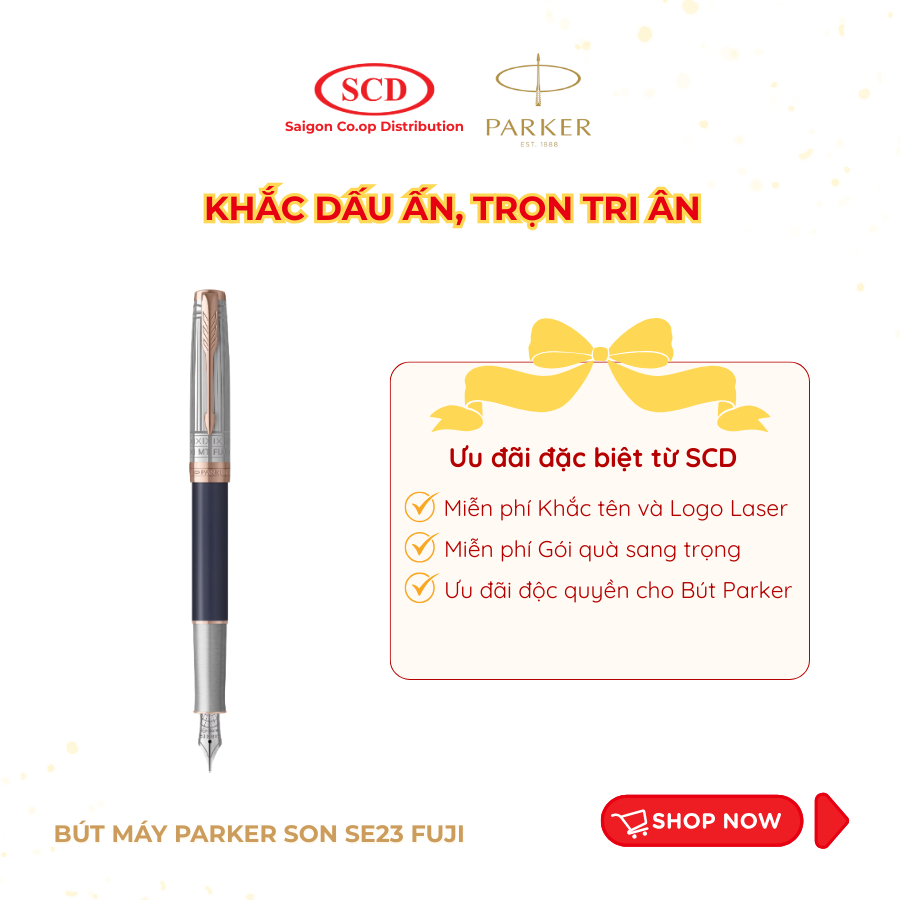 ของแท้ Fountain Writing Parker Son SE23 FUJI PGT Fountain Pen - ปากกาลงนามของขวัญธุรกิจที่มีความหมาย
