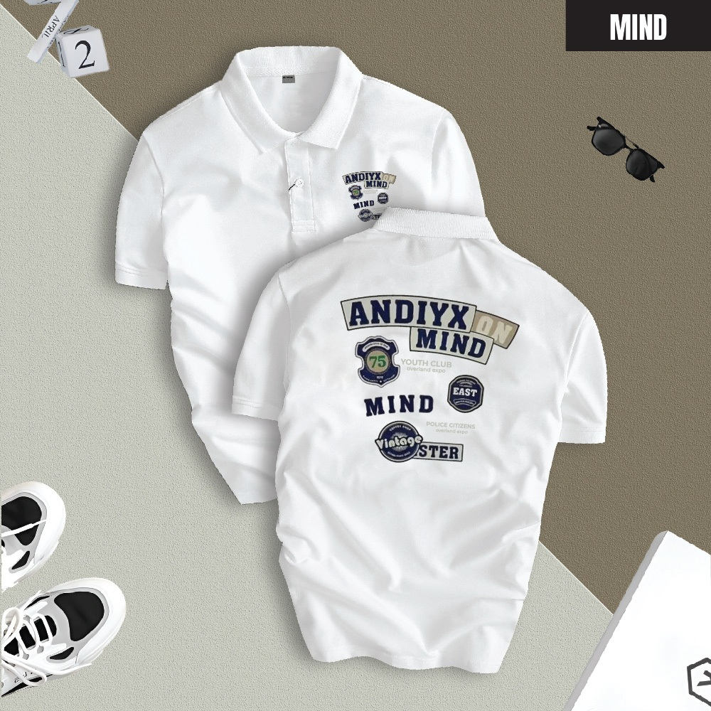 เสื้อยืดโปโลผู้ชาย Basic MIND คอปกเปิดออก หนังจระเข้ CVC หรูหราและสง่างาม