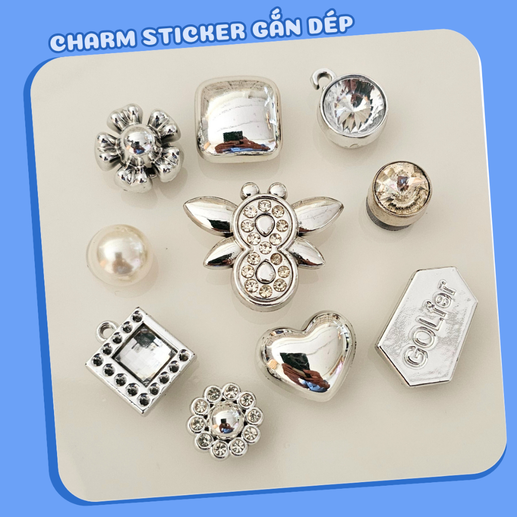สติ๊กเกอร์ Charm Jibitz เข็มเลียนแบบติดรองเท้าไม่มีส้น รุ่น B07B08 ไดเวอร์ส