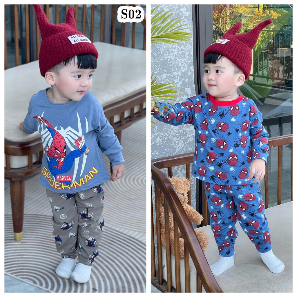 ชุดซุปเปอร์แมน 3 ตัว - แมงมุม-ผู้ชาย สําหรับเด็ก | SOFT, COOL 4-WAY STRETCH COTTON – CODE S02