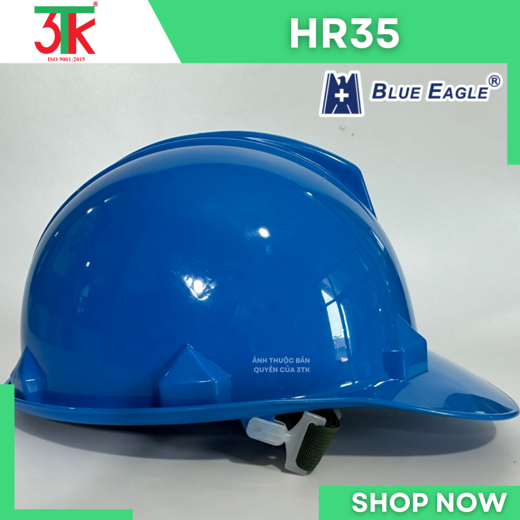 หมวกกันน็อคแรงงาน HR35 – เปลือก HDPE, สายรัดคางมาตรฐาน EU, ระบบช่วงล่าง 6 จุด, พบกับ EN397
