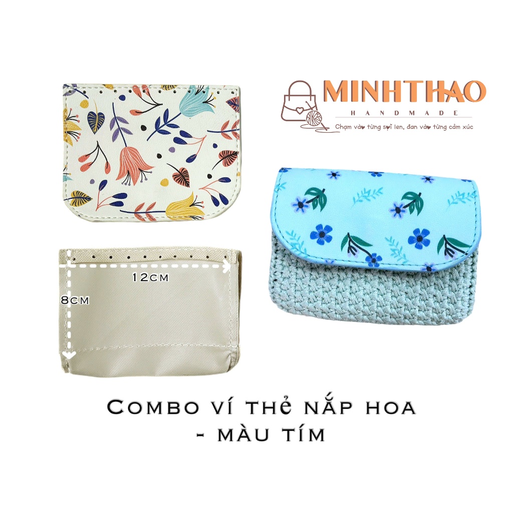 กระเป๋าใส่บัตรลายดอกไม้ Combo