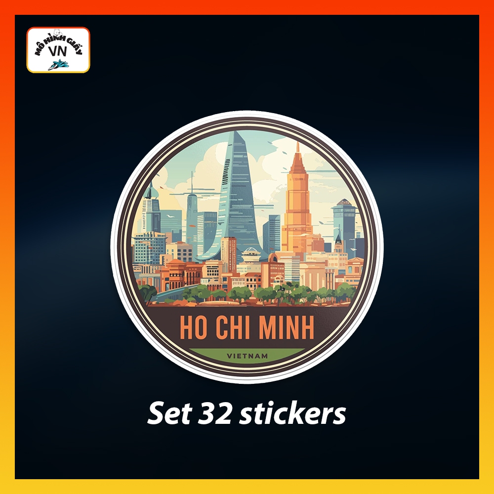 Ho Chi Minh city Sticker Set (Ho Chi Minh city Decal) - MohinhgiayVN