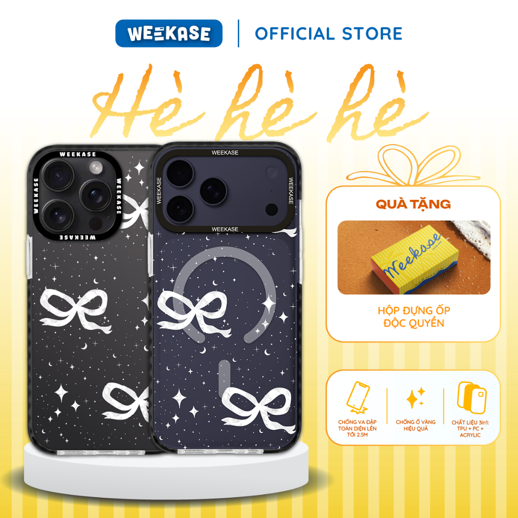 [GIVE BOX] Weekase กันกระแทก iPhone Hard Case พิมพ์ฤดูร้อนฤดูร้อน WK0011 - Premium Impact Case 2.0
