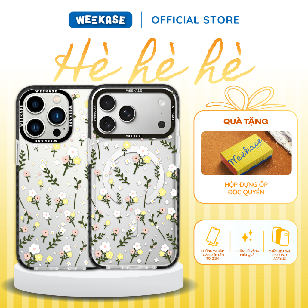 [GIVE BOX] Weekase กันกระแทก iPhone Hard Case พิมพ์ฤดูร้อนฤดูร้อน WK0017 - Premium Impact Case 2.0