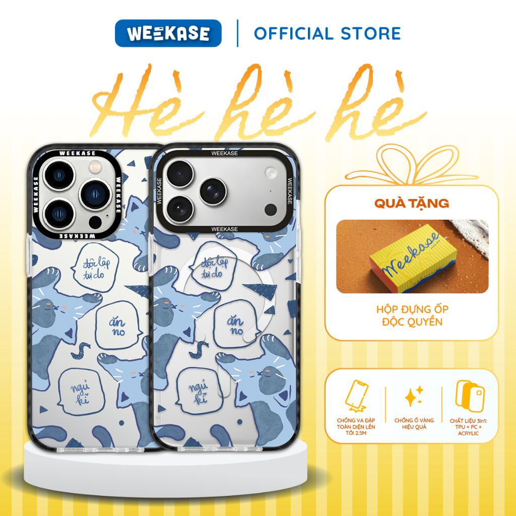 [GIVE BOX] Weekase กันกระแทก iPhone Hard Case พิมพ์ฤดูร้อนฤดูร้อน WK0003 - Premium Impact Case 2.0