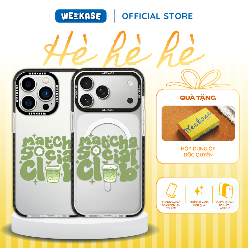 [GIVE BOX] Weekase กันกระแทก iPhone Hard Case พิมพ์ฤดูร้อนฤดูร้อน WK0015 - Premium Impact Case 2.0