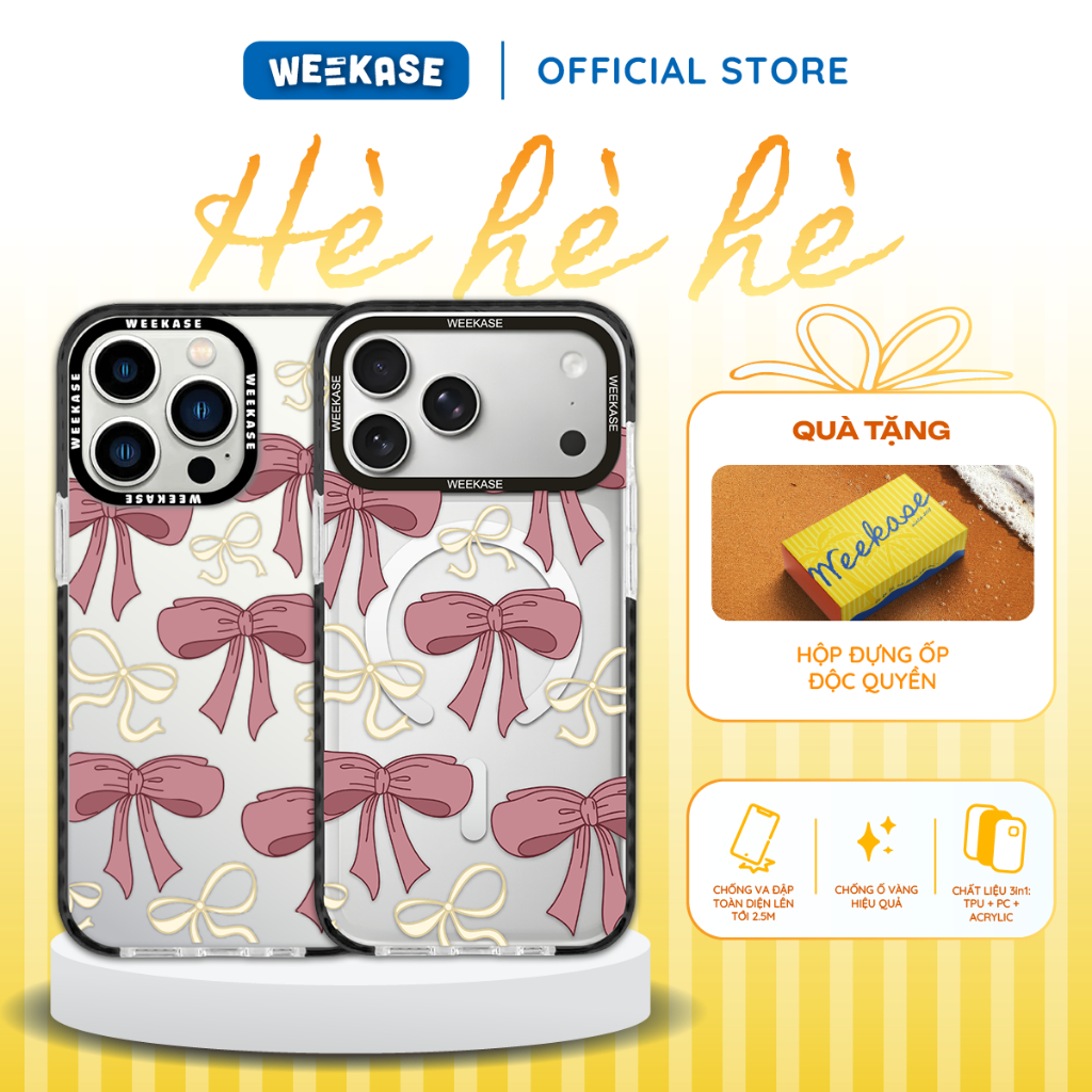 [GIVE BOX] Weekase กันกระแทก iPhone Hard Case พิมพ์ฤดูร้อนฤดูร้อน WK0010 - Premium Impact Case 2.0
