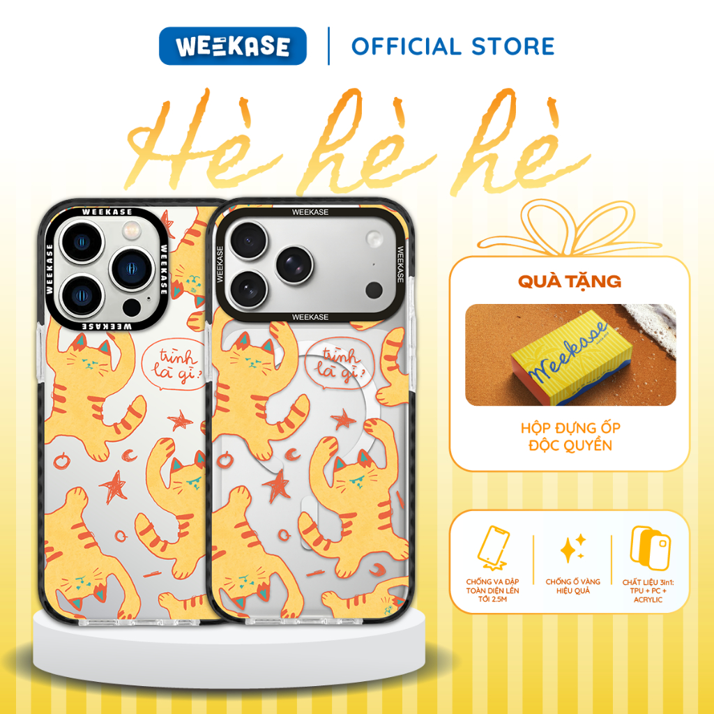 [GIVE BOX] Weekase กันกระแทก iPhone Hard Case พิมพ์ฤดูร้อนฤดูร้อน WK0004 - Premium Impact Case 2.0