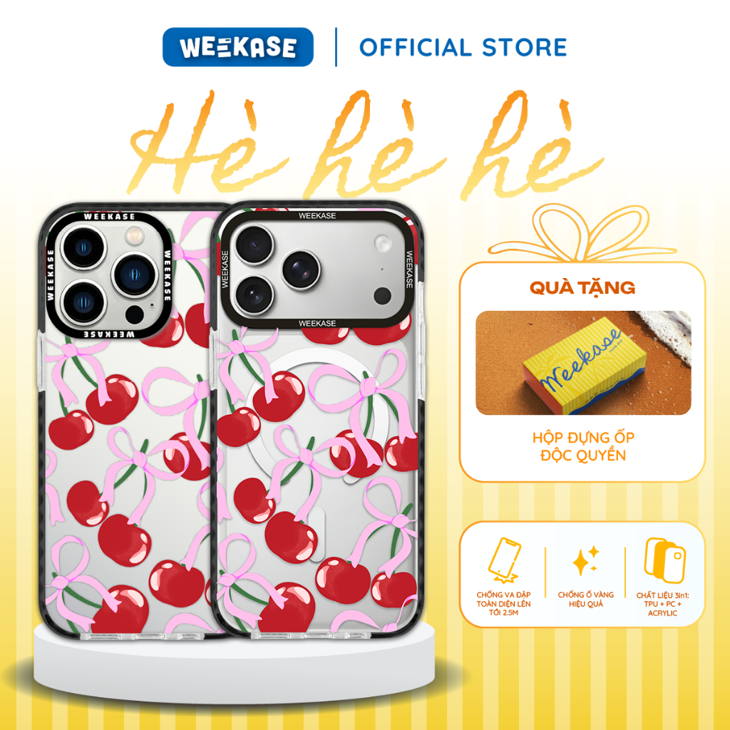 [GIVE BOX] Weekase กันกระแทก iPhone Hard Case พิมพ์ฤดูร้อนฤดูร้อน WK0001 - Premium Impact Case 2.0