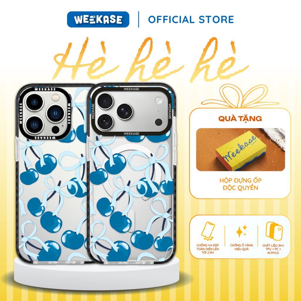 [GIVE BOX] Weekase กันกระแทก iPhone Hard Case พิมพ์ฤดูร้อนฤดูร้อน WK0002 - Premium Impact Case 2.0