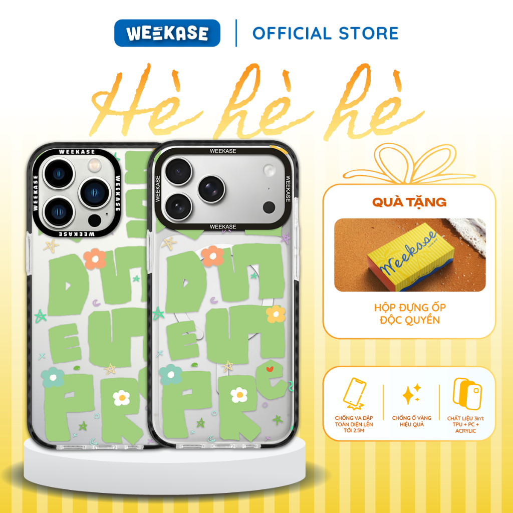 [GIVE BOX] Weekase กันกระแทก iPhone Hard Case พิมพ์ฤดูร้อนฤดูร้อน WK0006 - Premium Impact Case 2.0