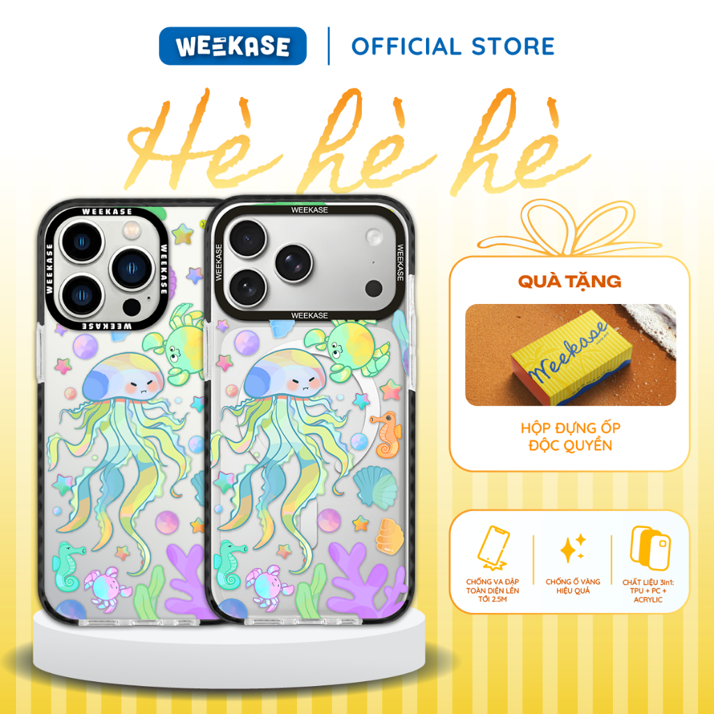[GIVE BOX] Weekase กันกระแทกกันกระแทก iPhone Hard Case พิมพ์ฤดูร้อนฤดูร้อน WK0012 - Premium Impact C