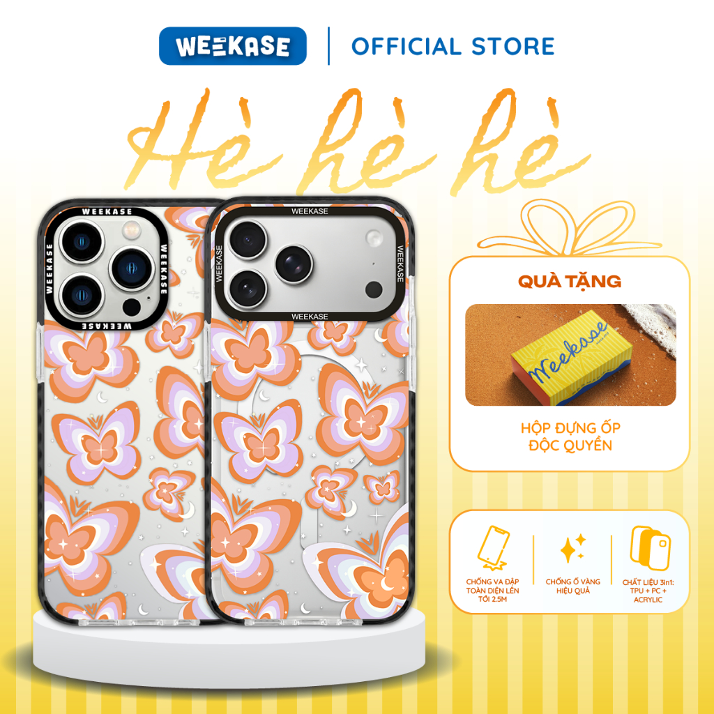 [GIVE BOX] Weekase กันกระแทก iPhone Hard Case พิมพ์ฤดูร้อนฤดูร้อน WK0009 - Premium Impact Case 2.0