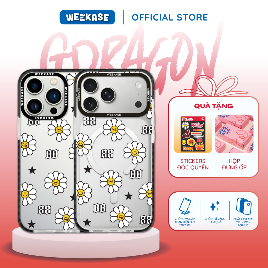 [GIVE STICKER] Weekase เคสแข็ง iPhone กันกระแทกพร้อมพิมพ์ Day-G GD002 - Premium Impact Case 2.0