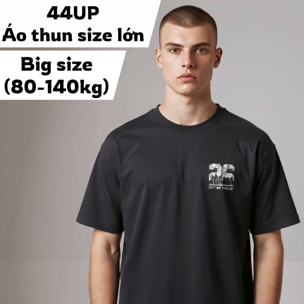 เสื้อยืดผ้าฝ้ายไซส์ใหญ่สําหรับผู้ชายเสื้อยืดพิมพ์ลายยืดไซส์ใหญ่ผ้าไม่ระบายเท่ๆ - BF.AT.37G