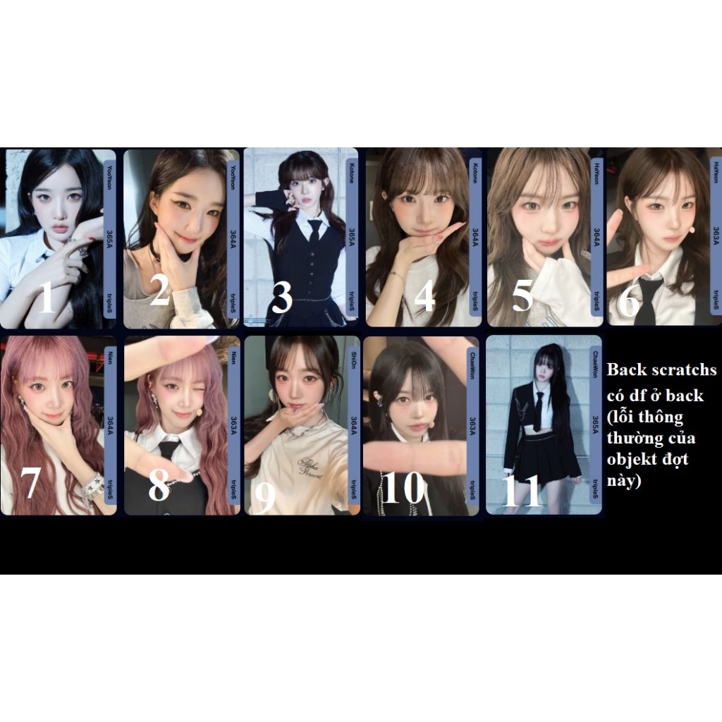 Objekt การ์ด PHYSICAL @% คอนเสิร์ต triplesS YOYEON KOTONE HAYEON SHION CHAEWON KOTONE NIEN SCANNED A