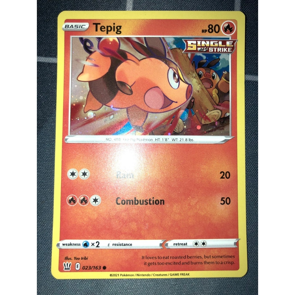 การ์ดโปเกมอน - Tepig - อังกฤษ - ของแท้ Nintendo