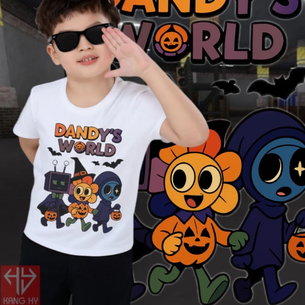 เสื้อยืดลายการ์ตูน Dandys world astro vee dandy Halloween สําหรับเด็กชายและเด็กหญิงทุกขนาด F832
