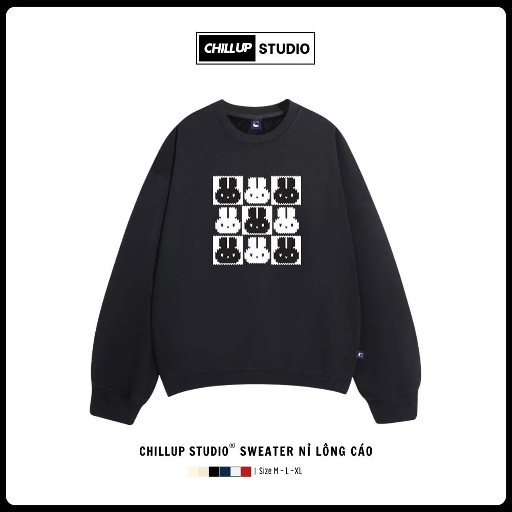 CHILLUP STUDIO Fox Fur เสื้อกันหนาวพิมพ์รหัสกระต่าย - TC246 นุ่มและเรียบ Unisex Warm Winter สําหรับผ