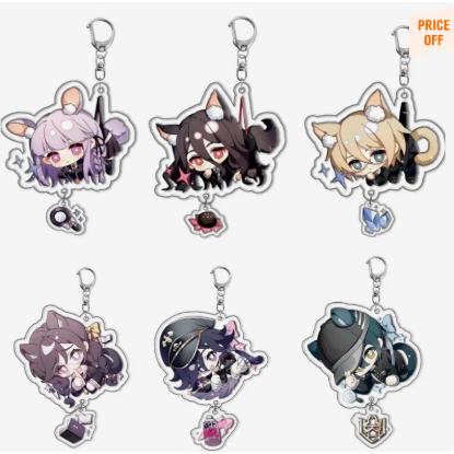 Danganronpa V3: Killing Harmony Nagito Komaeda Hinata Hajime พวงกุญแจเกม วัสดุอะคริลิคใส