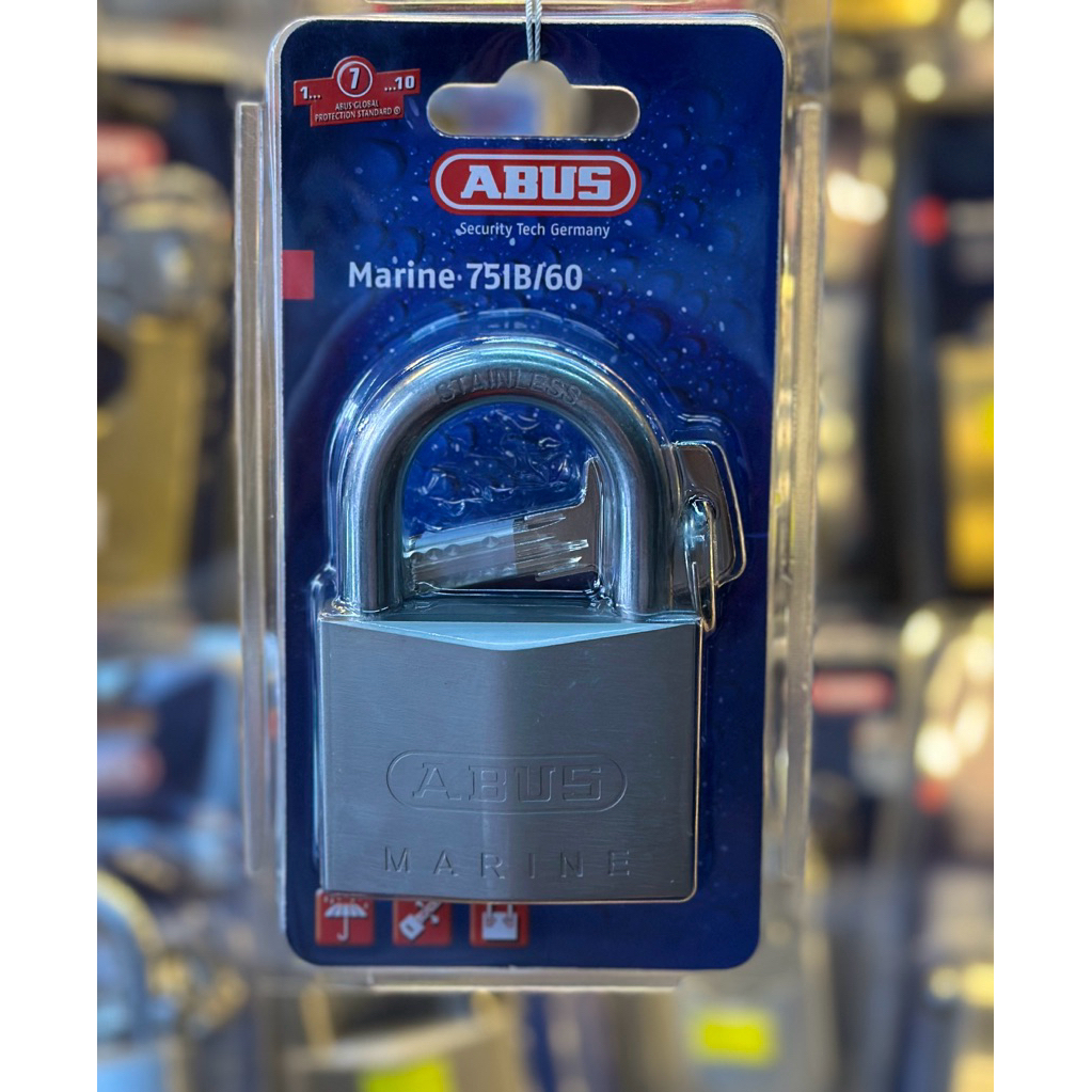 ABUS 75IB/60 ABUS 75IB/60MM ล็อคกลางแจ้งกันน้ําพร้อมกุญแจคอมพิวเตอร์นิรภัย 4 ชิ้น