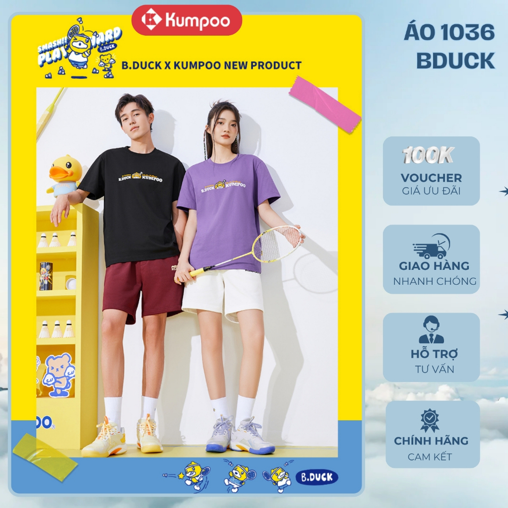 ของแท้ unisex KUMPOO BDUCK 1036 เสื้อแบดมินตัน ดูดซับ ยืด และเท่