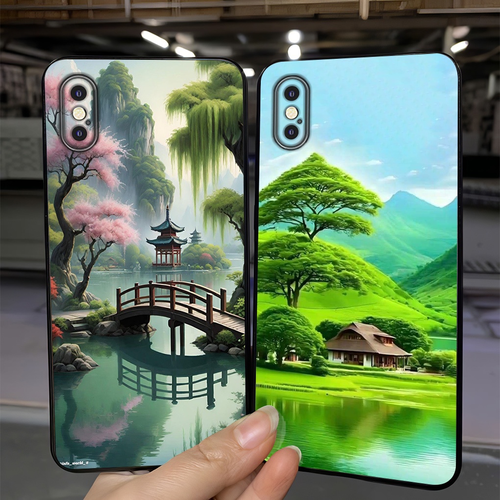 เคสสําหรับ Iphone X / ip Xs / ip Xs max พร้อมพิมพ์ภูมิทัศน์ใหม่ / เคส tpu ยืดหยุ่น