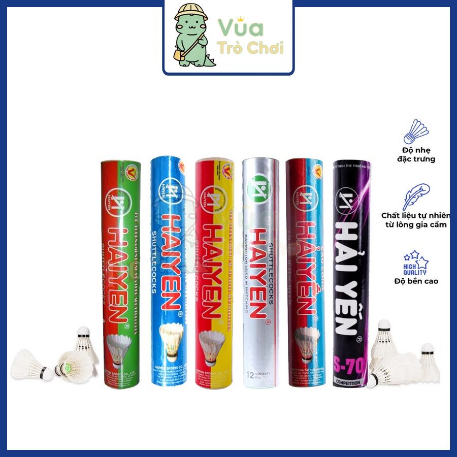 [Hai Yen] ท่อแบดมินตัน Hai Yen ของแท้ 6 12 ลูกแบดมินตันสําหรับฝึกซ้อมกีฬาและการแข่งขัน