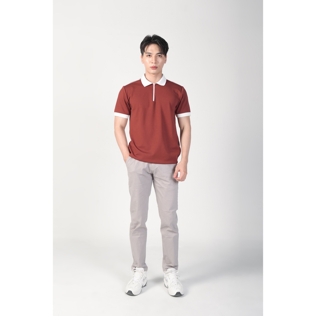 เสื้อโปโลผู้ชาย NORAMAX คอปกซิป คุณภาพสูง วัสดุถักทนทานและหรูหรา PK25DN