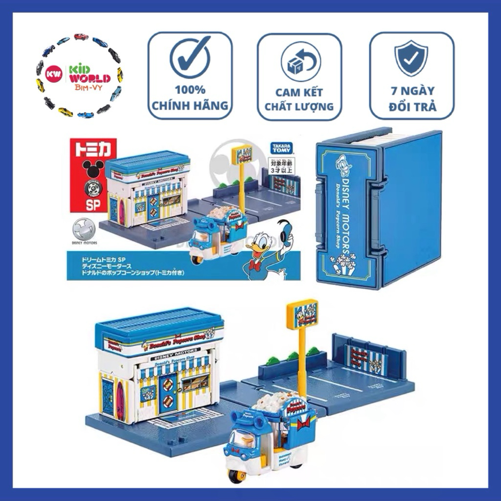 Tomica Disney Motors Donalds Popcorn Shop (มี Tomica) SP.