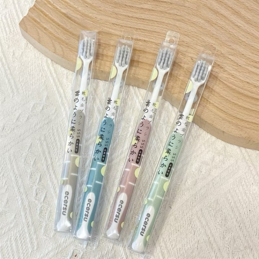 Ecersu Soft Bristle แปรงสีฟันญี่ปุ่นต้านเชื้อแบคทีเรีย - การดูแลช่องปากที่มีประสิทธิภาพ