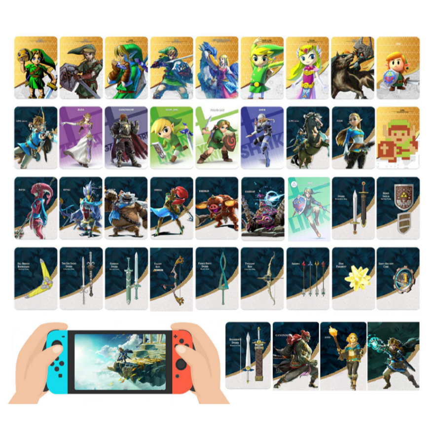 Amiibo Scan Card NFC Game Zelda TOTK BOTW การ์ด 40 ชิ้นสําหรับ Nintendo Switch