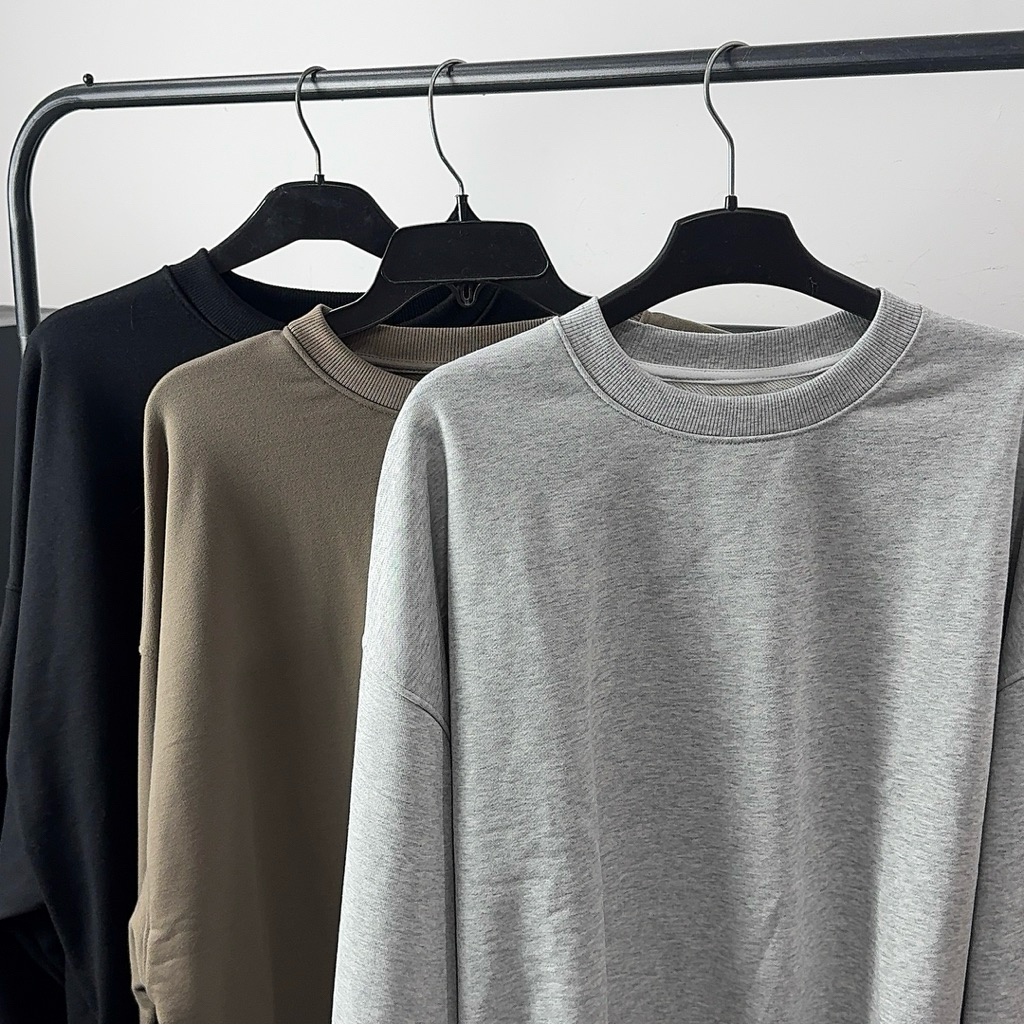 เสื้อกันหนาว Form Boxy Unisex Crab Leg Fleece Fabric 450gsm – เสื้อกันหนาวทรงหลวมสําหรับผู้ชายและผู้