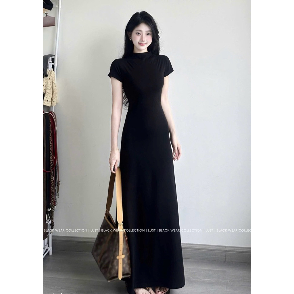 เดรสคอเต่าแขนยาวไซส์ใหญ่ 40-120กก. (bb6)