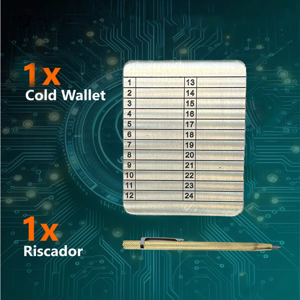 Cryptal Seed Pharse คืนโค้ดสําหรับกระเป๋าสตางค์ crypto - 24 ตัวอักษร สแตนเลส กันน้ํา ทนไฟ กันความชื้