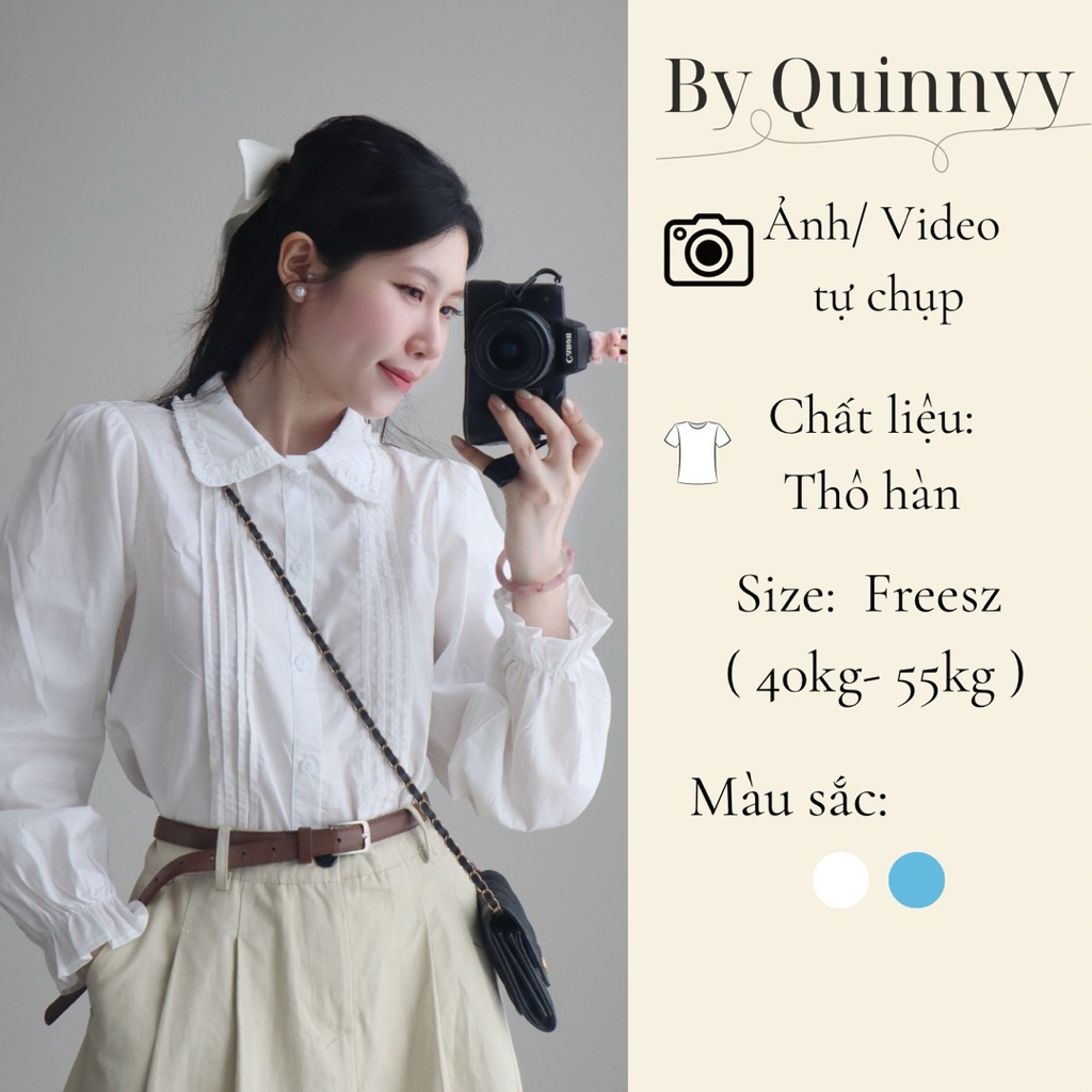 เสื้อคอปกระบาย – Feminine & เรียบหรู ladylike | Iris Top | โดย Quinnyy