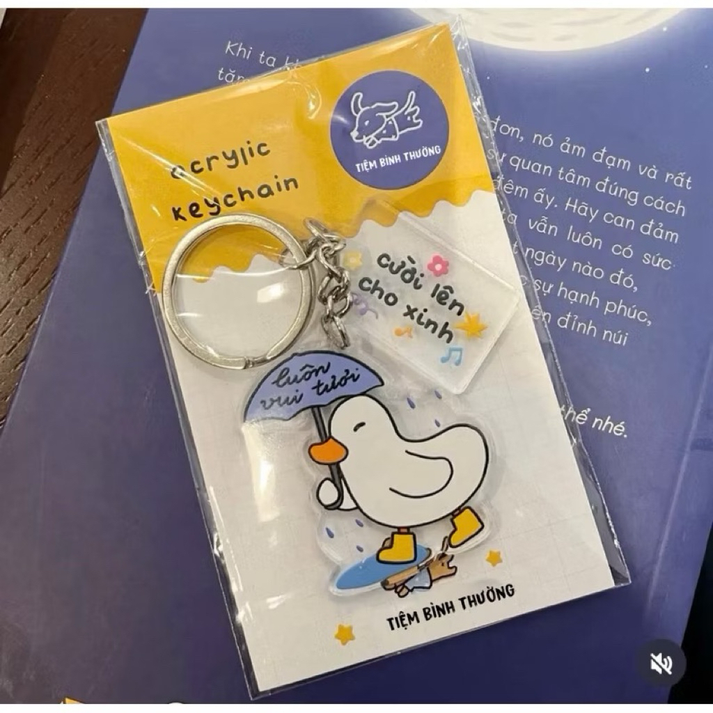 DUCK KEYCHAIN ALWAYS FUN - MESESSAGE GIFT FOR FRIENDS, ญาติ, IU - NIINIFAMILY SHOP