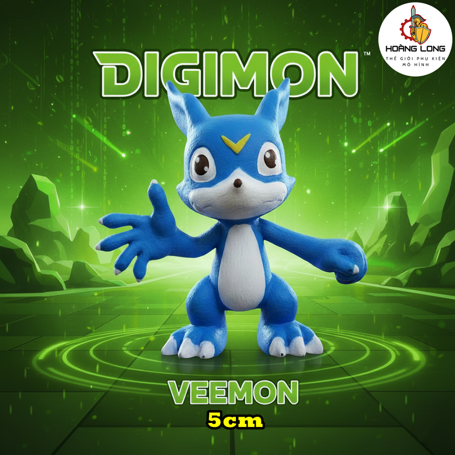 Digimon Veemon รุ่น 5cm ของขวัญวันเกิดสะสม (Hang Long accessories)